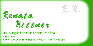 renata mittner business card